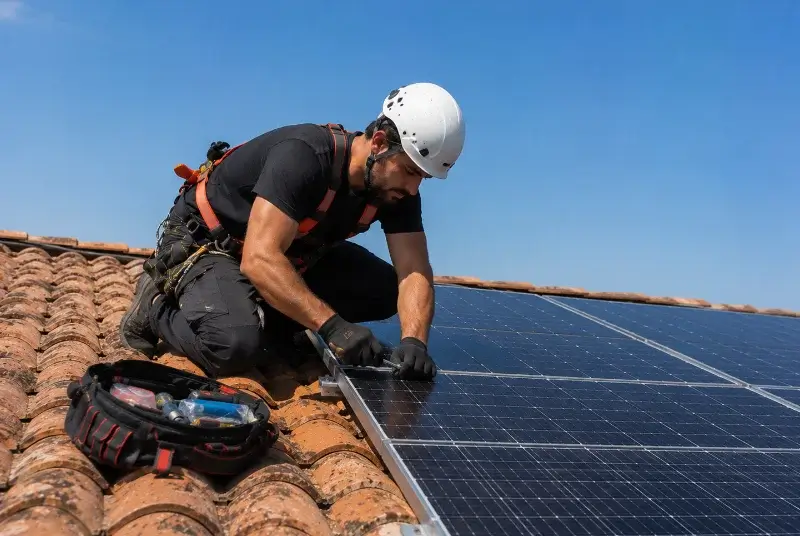 Maintenance et monitoring de panneaux solaires à Menglon