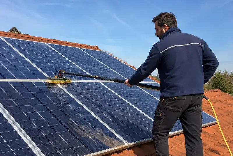 Nettoyage et entretien de panneaux solaires à Menglon